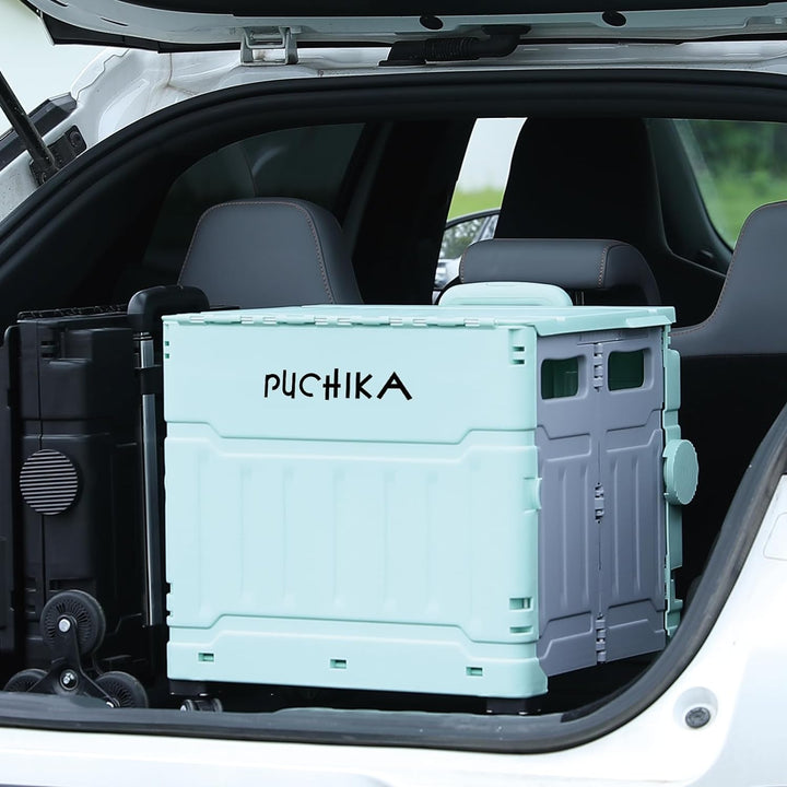 PUCHIKA Einkaufstrolley klappbar, Einkaufswagen Trolley, Einkaufstrolley mit Deckel, Shopping Trolle
