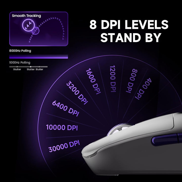 Akko Dash Ultra kabellose Gaming-Maus, 41 g ultraleichte Maus,PAW3950-Gaming-Sensor, BT/2,4-GHz-kabe