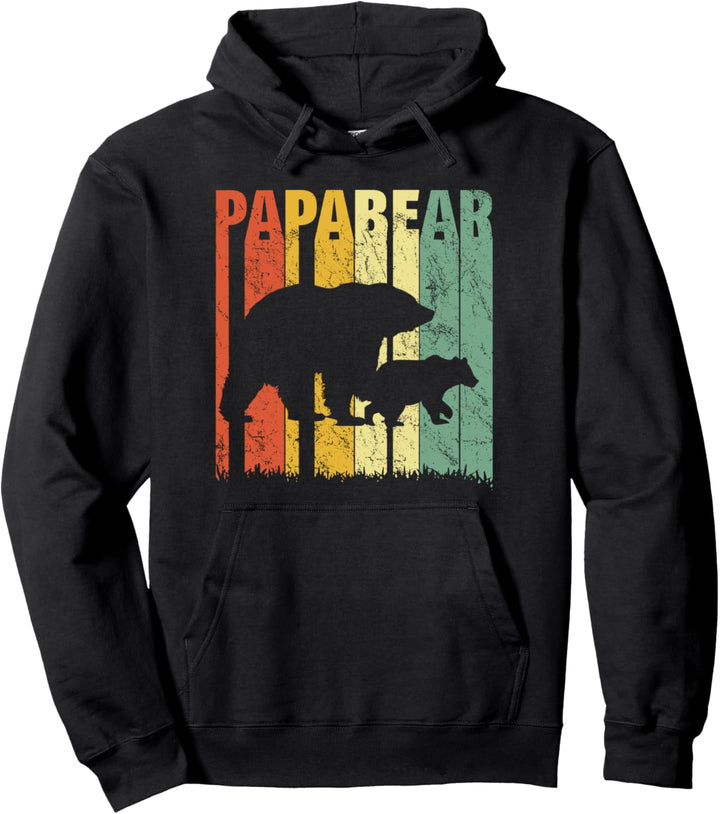 Retro Vater & Sohn Bär Motiv Geschenk Vintage Papa Bear Pullover Hoodie