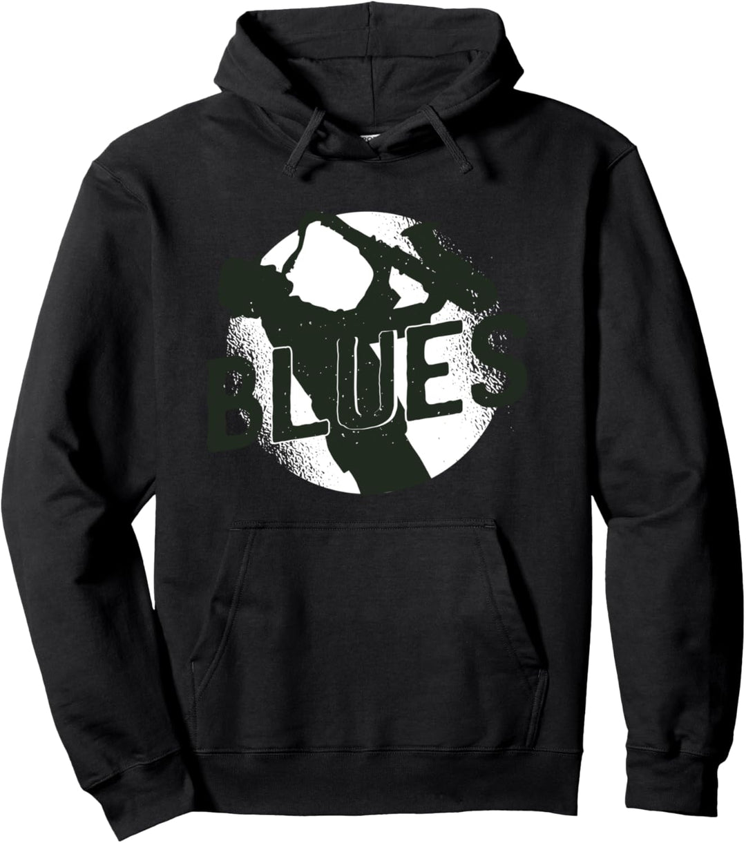 Blues Music Design Saxophon Moon Blues Pullover Hoodie