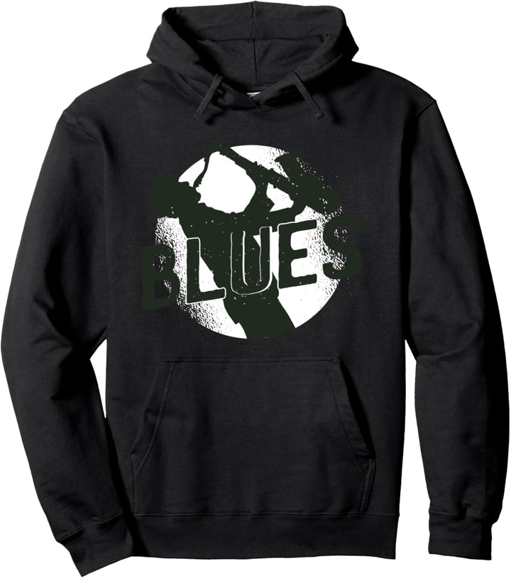 Blues Music Design Saxophon Moon Blues Pullover Hoodie