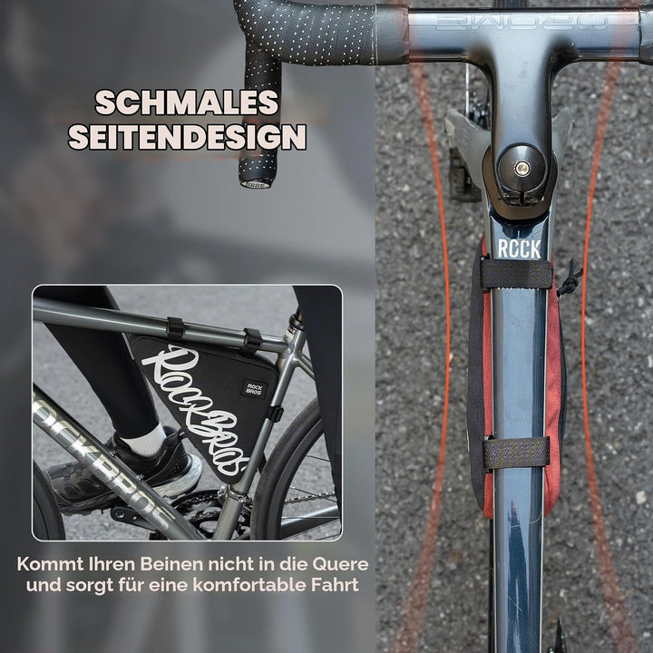 ROCKBROS Rahmentasche Fahrrad Dreieckstasche für MTB Rennräder Ebike Triangle Bag Fahrradtasche Rahm