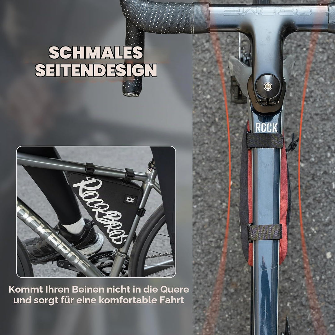 ROCKBROS Rahmentasche Fahrrad Dreieckstasche für MTB Rennräder Ebike Triangle Bag Fahrradtasche Rahm
