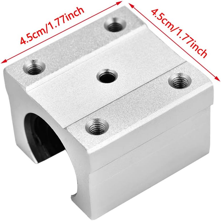 Dioche 4 Stück SBR16UU 16 Mm Offener Kastentyp Aluminium-Linearlager-Gleitblock CNC Aluminium Offene