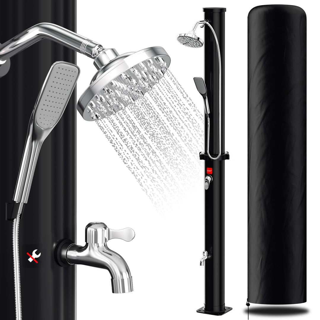 Solardusche 20L Solar Gartendusche warmes Wasser max. 60°C ohne Stromanschluss Pooldusche Camping mi