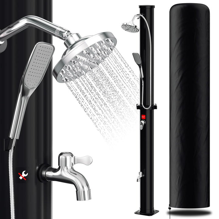 Solardusche 20L Solar Gartendusche warmes Wasser max. 60°C ohne Stromanschluss Pooldusche Camping mi