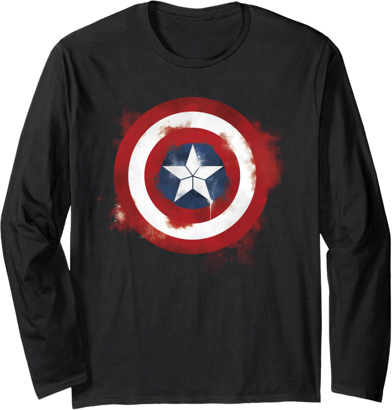 Marvel Avengers: Endgame Captain America Spray Paint Shield Langarmshirt