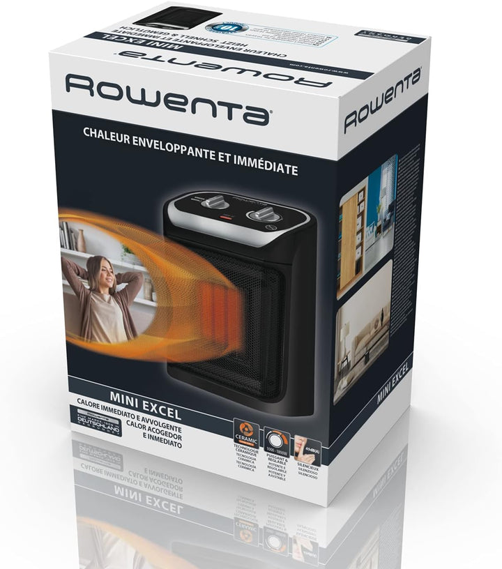 Rowenta SO9261 Mini Excel Heizlüfter | 1000 Watt | Elektro-Heizung | energiesparend | Innenraum | in