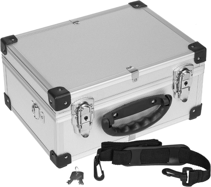 anndora Werkzeugkoffer 70106 Aluminium Rahmen Koffer - Werkzeugkiste 32,5 x 23,5 x 17,5 cm mit Neopr