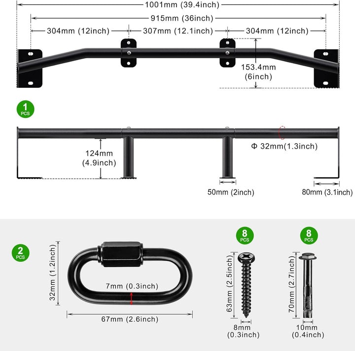 SELEWARE klimmzugstange türrahmen klimzugststange wand - Wandmontage Latzugstangen Home Gym Workout