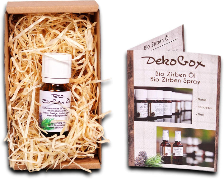 Bio Zirbenöl - Doppelpackung - 2X 10ml - 100% naturrein - höchste Qualität durch Destillation