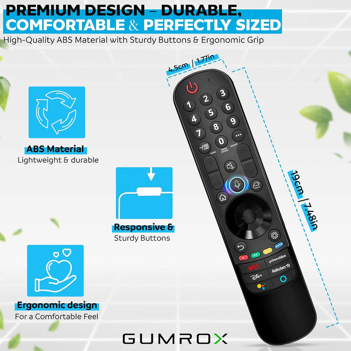 Magic Fernbedienung für LG Fernseher, Ersatz für Original Remote MR20GA MR21GA MR22GA MR23GA, Passen
