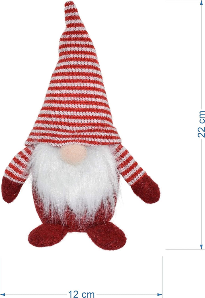 4 Stück Wichtel Figuren 22 cm · Wichtel mit Bart · Weihnachtswichtel · Wichtel mit Wintermütze · Dek