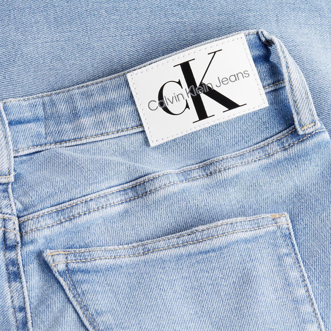 Calvin Klein Jeans Damen Hohe Taille, Super Skinny Knöchel Hose 32 Denim Light, 32 Denim Light