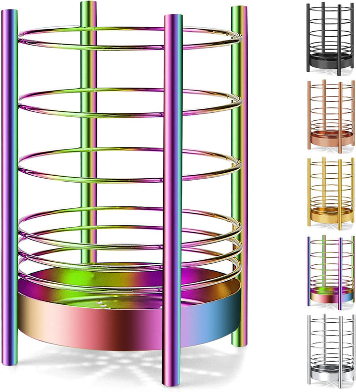 Rainbow Küchenutensilienhalter für Küchentheke, Edelstahl-Utensiliengefässe, Rainbow Titanium-Beschi