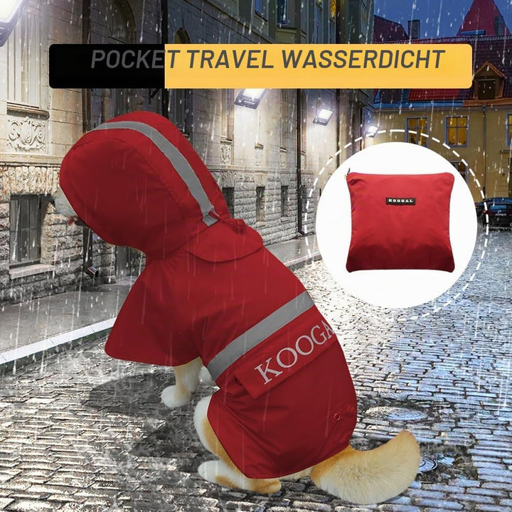Grosse Hunde Regenjacken Mit Kapuze,Hunde Regenmantel,Mit Reflektierenden Sicherheitsstreifen, Wasse