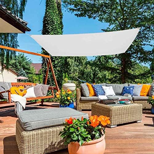 Aktive 61020 Sonnensegel Sonnenschutz UV50, rechteckig, 300 x 400 cm, Weiss