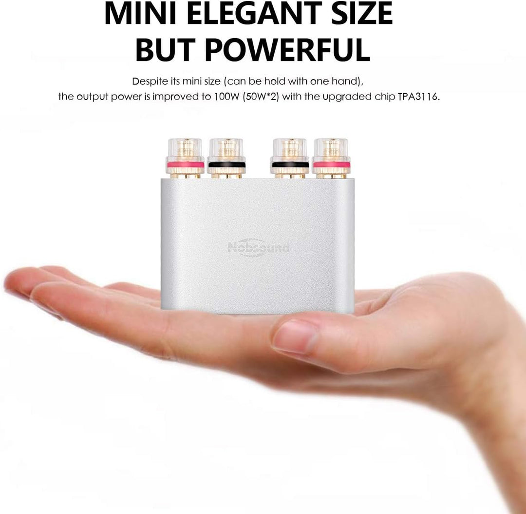 Nobsound NS-10G PRO Hi-Fi DSP 200W Digital Bluetooth 5.0 Verstärker, 2.0 Kanal Stereo Power Audio Am