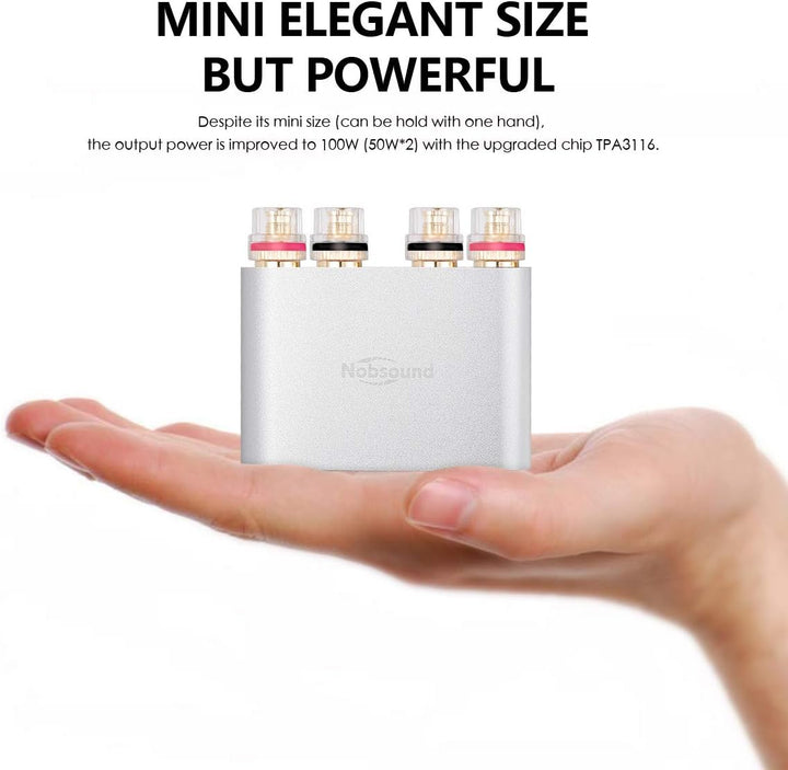 Nobsound NS-10G PRO Hi-Fi DSP 200W Digital Bluetooth 5.0 Verstärker, 2.0 Kanal Stereo Power Audio Am