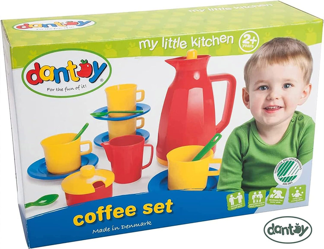 Dantoy - Coffee Set for 4 - Pretend Play for Children 2+ years old - 17 Pieces- Toys for Kids – Mult