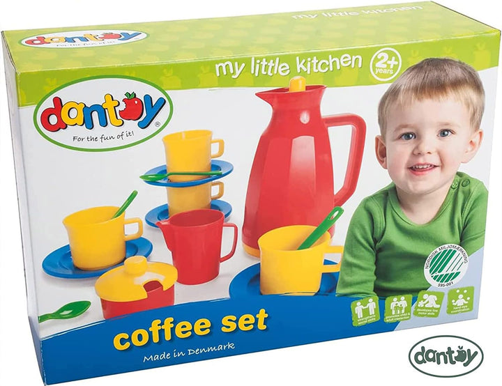 Dantoy - Coffee Set for 4 - Pretend Play for Children 2+ years old - 17 Pieces- Toys for Kids – Mult