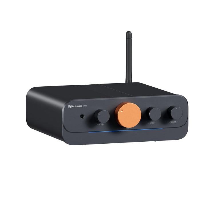 Fosi Audio HT4S Bluetooth Verstärker Hifi Stereo für Aussenlautsprecher, 4 Kanal Verstärker für Bass