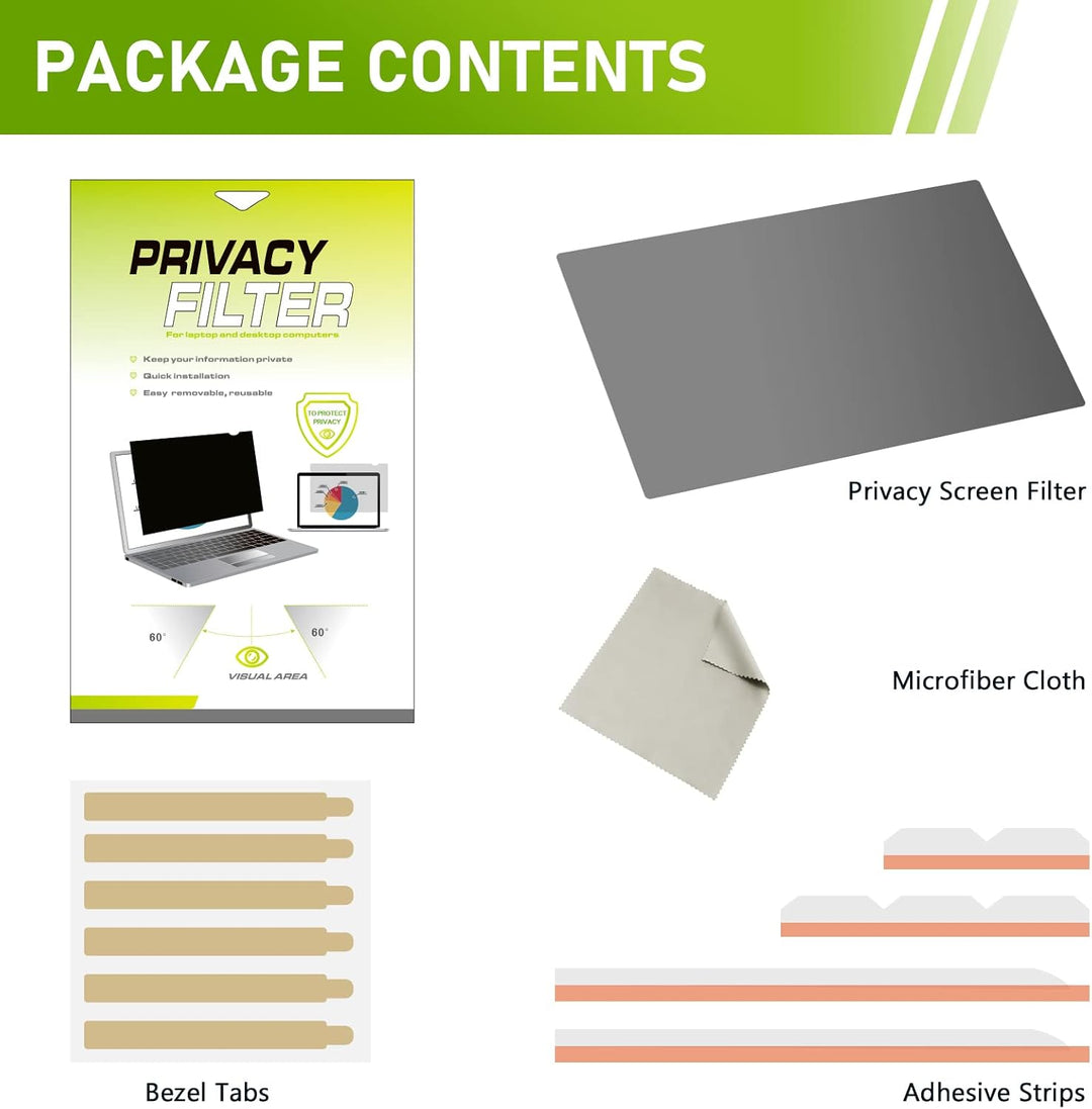 SOPPY Blickschutzfilter, 14 Zoll Laptop Blickschutzfolie, Laptop Screen Filter Datenschutz Bildschir