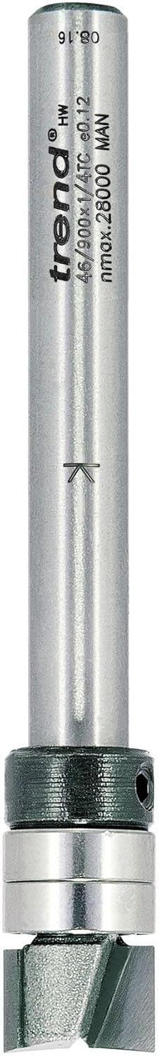 Trend Professioneller Kugelgelagerter Profilfräser, 9,5 mm Durchmesser x 6,35 mm Schnitt, 1/4 Zoll S