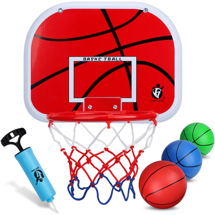 Mini Basketballkorb Basketball Reifen für Kinder Erwachsene, über Tür Basketball Reifen mit 3 Gummib