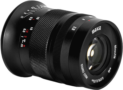 Meike 60mm F2.8 Vergrösserung Makro Manual Focus APS-C Objektiv Kompatibel mit Sony E Mount Mirrorle