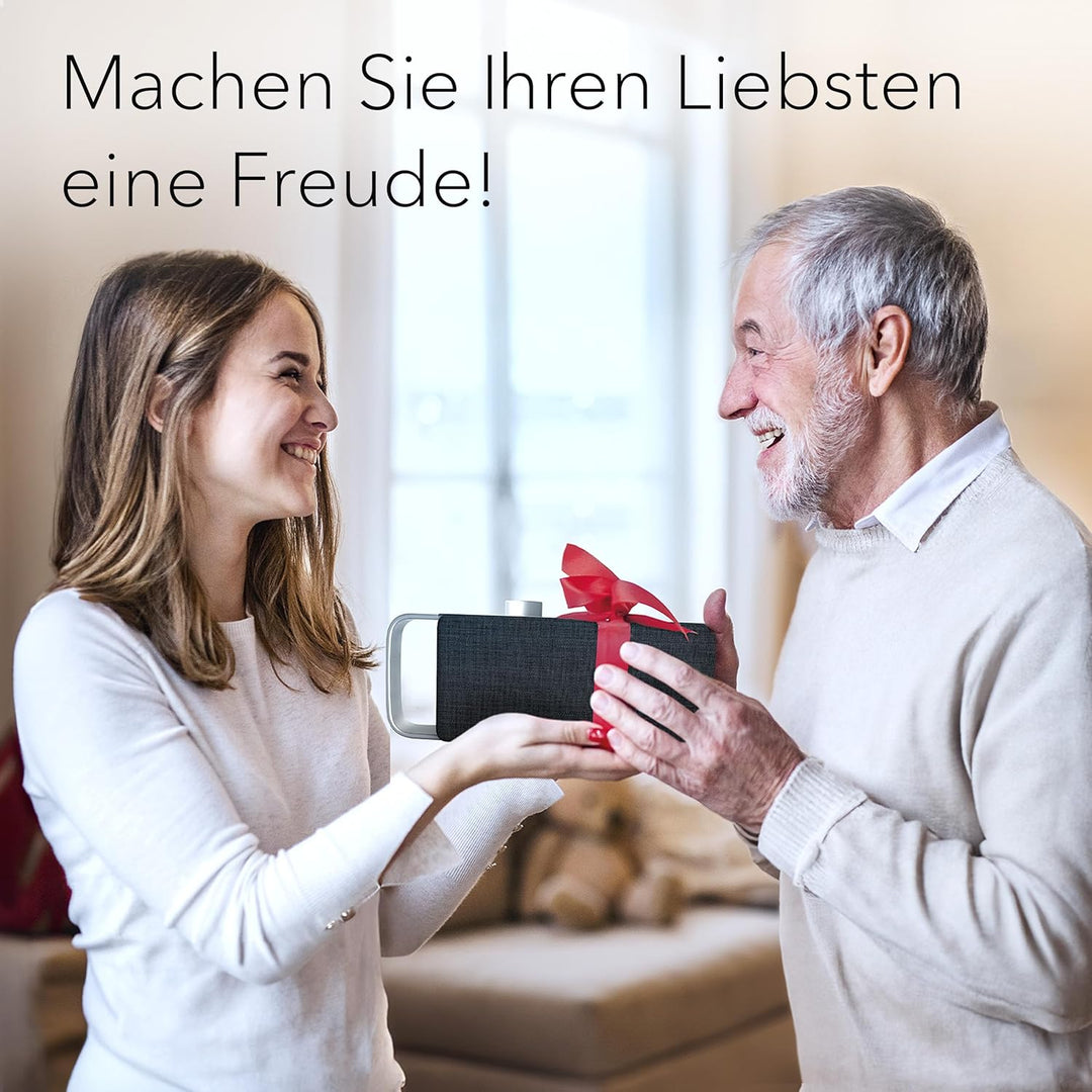 faller Oskar TV Lautsprecher/Soundbar mit Clear Voice (tragbar, kabellos, einfache Bedienung, Alumin