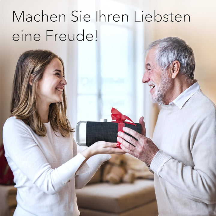 faller Oskar TV Lautsprecher/Soundbar mit Clear Voice (tragbar, kabellos, einfache Bedienung, Alumin