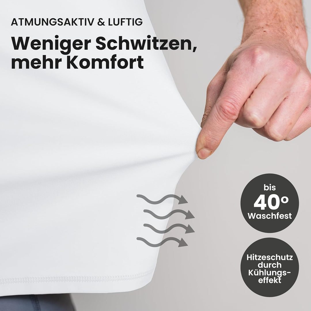 iQ-UV Shirt Herren Slim Fit – UV-Schutz Rashguard für Wassersport – Schwimmshirt für Herren aus recy