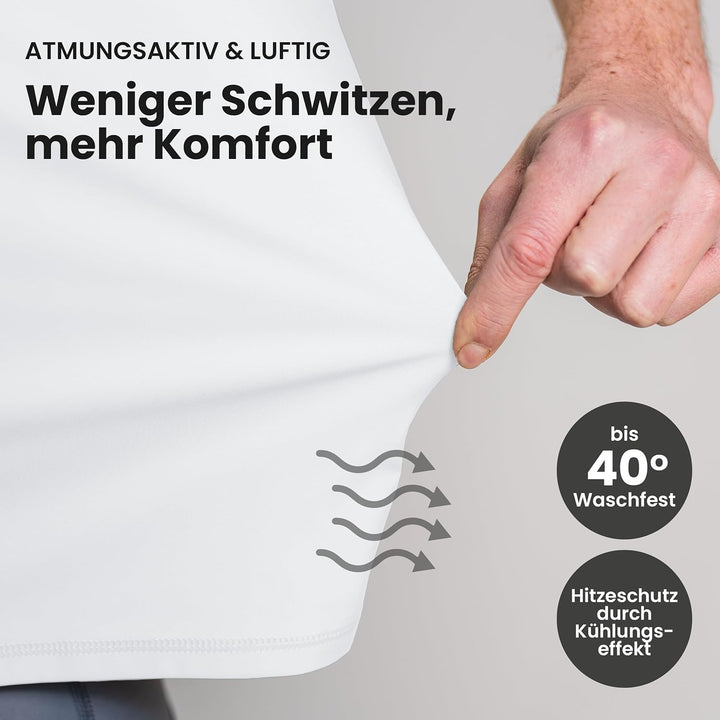 iQ-UV Shirt Herren Slim Fit – UV-Schutz Rashguard für Wassersport – Schwimmshirt für Herren aus recy