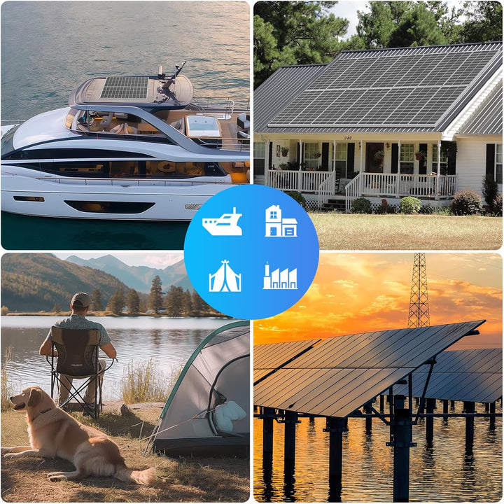 18BB 220Watt Solarpanel, N-Type 12 V 220W Solarmodul, 25% Hocheffiziente Monokristalline PV-Module,