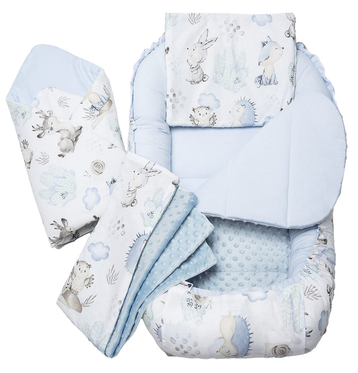 Medi Partners 5 teilig Babynestchen Set Babynest 100x60x15 herausnehmbarer Einsatz Bett Kuschelnest