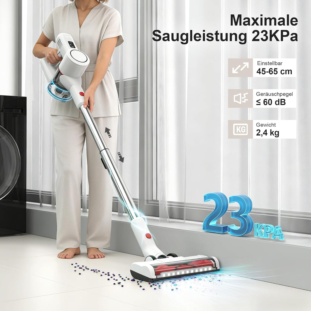 Akku Staubsauger Kabellos Vacuum Cleaner - 3-In-1 Akkustaubsauger Kabelloser Weiss Akkusauger Cordle