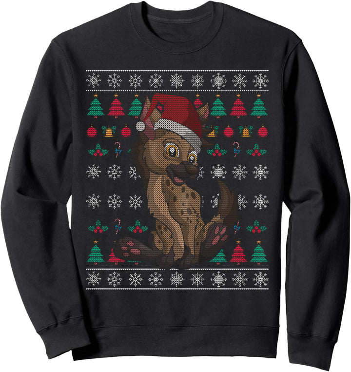 Weihnachten Geschenk Afrika Safari Ugly Christmas Hyäne Sweatshirt