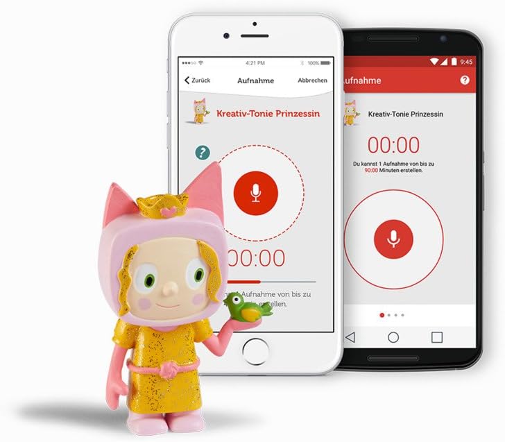 tonies Hörfigur für Toniebox - KREAITV Prinzessin - ca. 90 Minuten Speicher für Deine Musik, Geschic