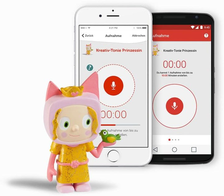 tonies Hörfigur für Toniebox - KREAITV Prinzessin - ca. 90 Minuten Speicher für Deine Musik, Geschic