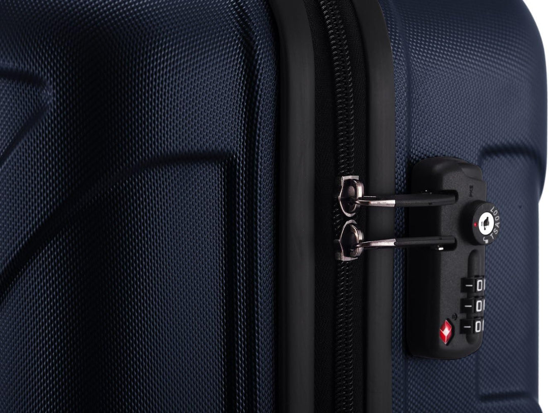 Suitline 3er Koffer-Set Trolley-Set Rollkoffer Hartschalen-Koffer Reisekoffer, TSA, (55 cm, 66 cm, 7