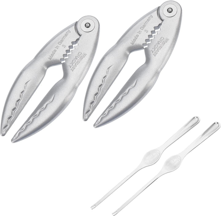 Westmark Hummer-Set, 4tlg., 2 Hummerknacker, Cracky + 2 Hummergabeln, Aluminium mit lebensmittelecht