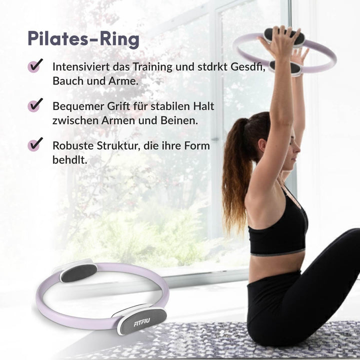 Fitfiu Set mit 6 Zubehörteilen für Yoga und Pilates, für Erwachsene, Unisex, 37,5 x 16,5 x 61,5 Viol