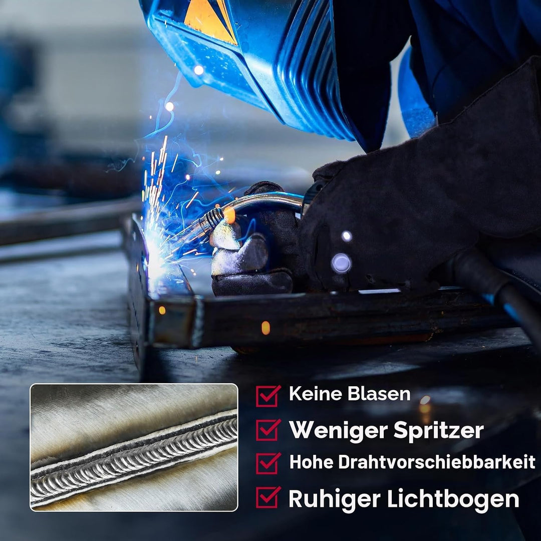 ARCCAPTAIN Fülldraht 0,8mm 2KG E71T-GS MIG Schweissdraht für Schweissgerät ohne Gas MIG/MAG FLUX Sch