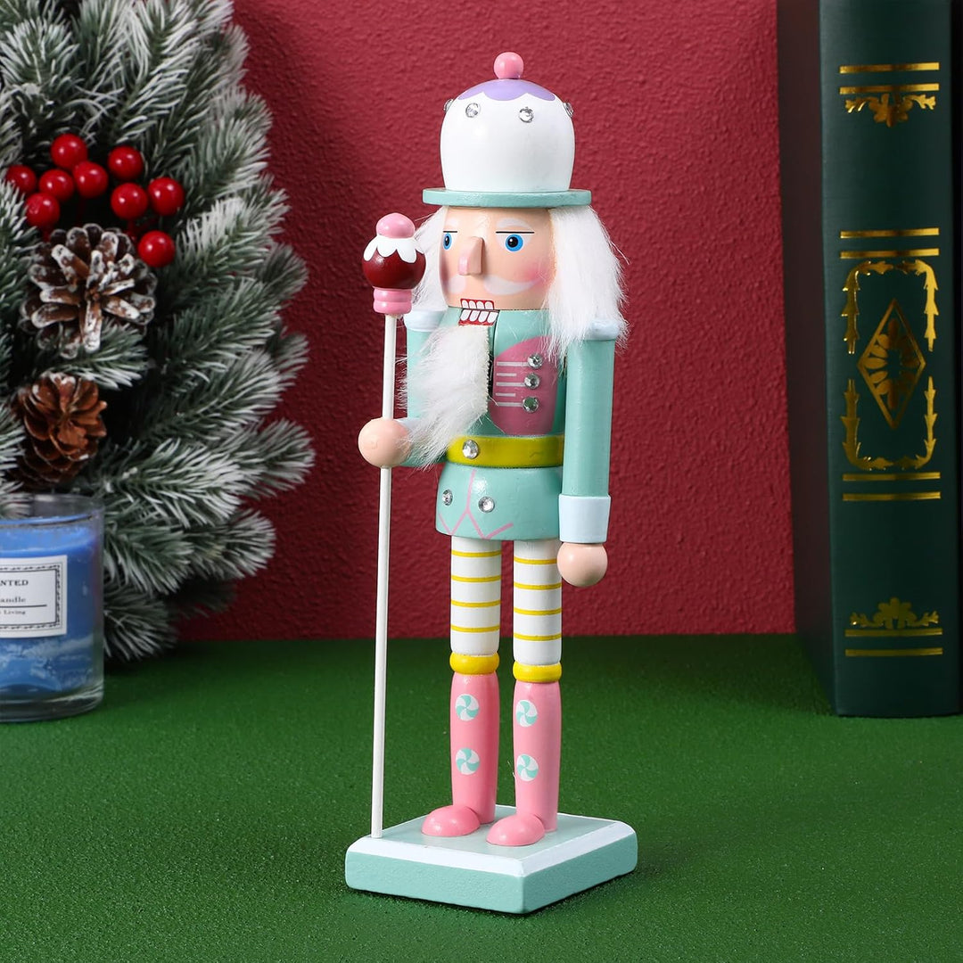 BESPORTBLE Nussknacker-Soldat, 25 cm, Holz, rosa Nussknacker-Figur, Nussknacker-Soldat, Ornament, pa