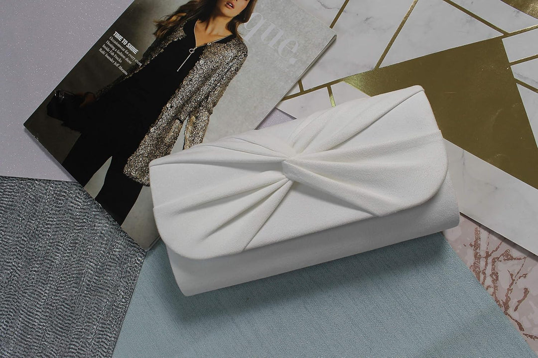 SwankySwans Damen Louise Clutch Weiss, Weiss