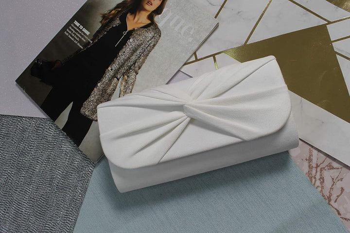 SwankySwans Damen Louise Clutch Weiss, Weiss