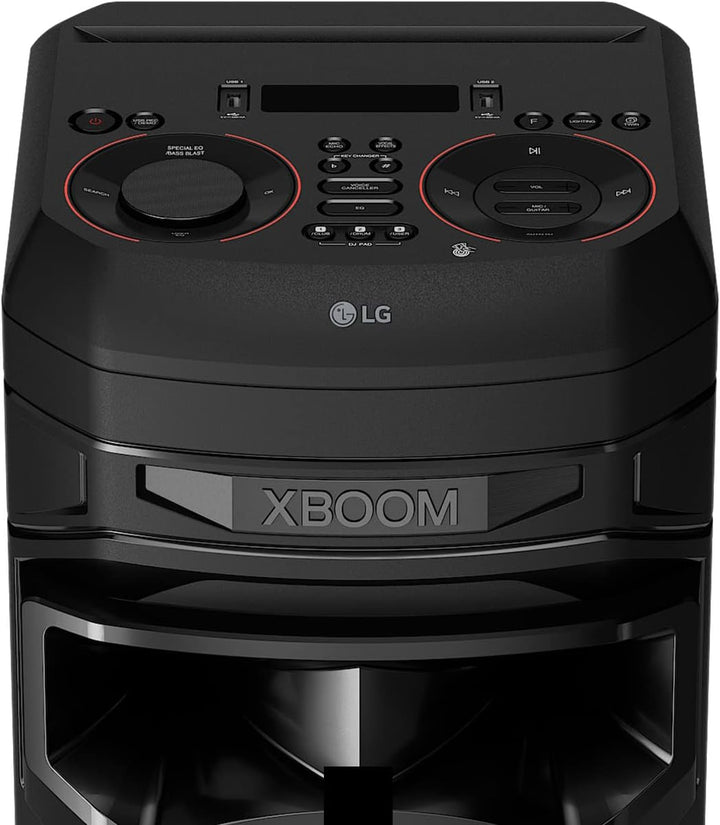 LG XBOOM RNC9, 2-Wege-Soundsystem mit 4 Lautsprechern (Dolby Audio, Karaoke- & DJ-Funktionen, Beleuc