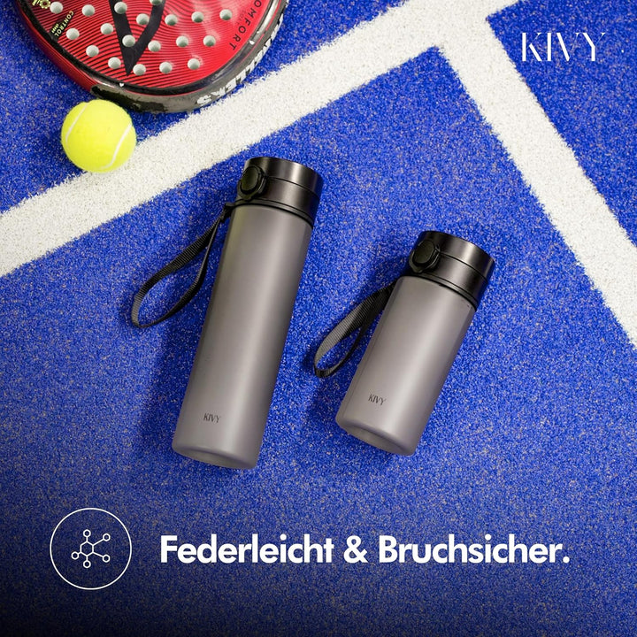 KIVY Trinkflasche 650ml [BPA FREI] Auslaufsicher &amp; Spülmaschinenfest - Wasserflasche für Kinder &amp; Er