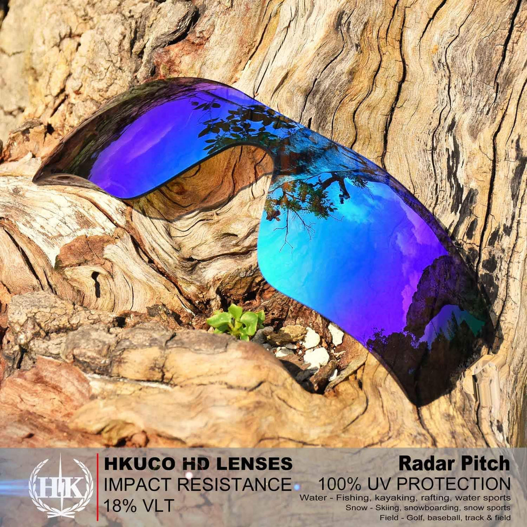 HKUCO Verstärken Ersatz-Brillengläser für Oakley Radar Pitch Rot/Blau/Titan Sonnenbrille